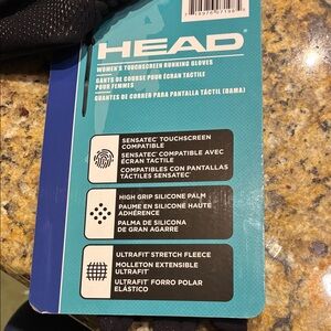 HEAD Women's Touchscreen Running Gloves - Black